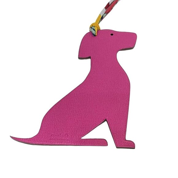 Auth HERMES - Bordeaux Purple Multi Leather Silk None Bag Charm - Picture 4 of 4